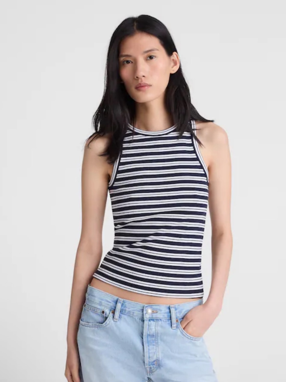 Madewell The Essentials Ribbed Tank Top - Green